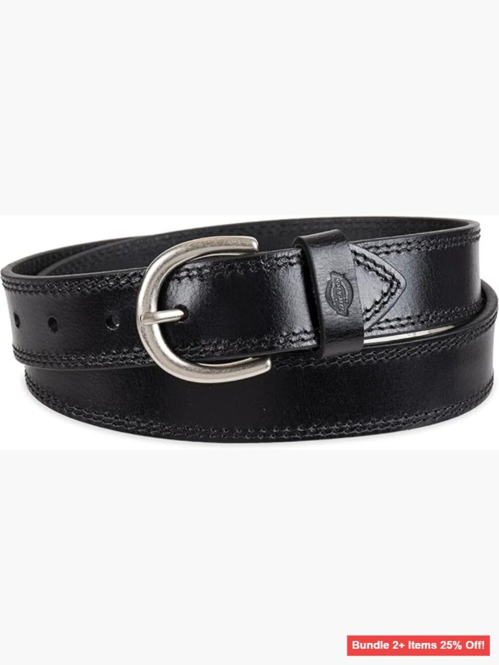 Genuine Leather Belt with Harness Buckle, Size Medium for Women